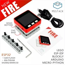 M5Stack PSRAM 2,0! FIRE IoT Kit двухъядерный ESP32 16M-FLash+ 4M-PSRAM макетная плата MIC/BLE SH200Q+ BMM150 из micropyton