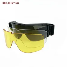 Уличные очки для страйкбола тактические X800 Goggle ветрозащитный Стекло Анти-пыль очки для шлема