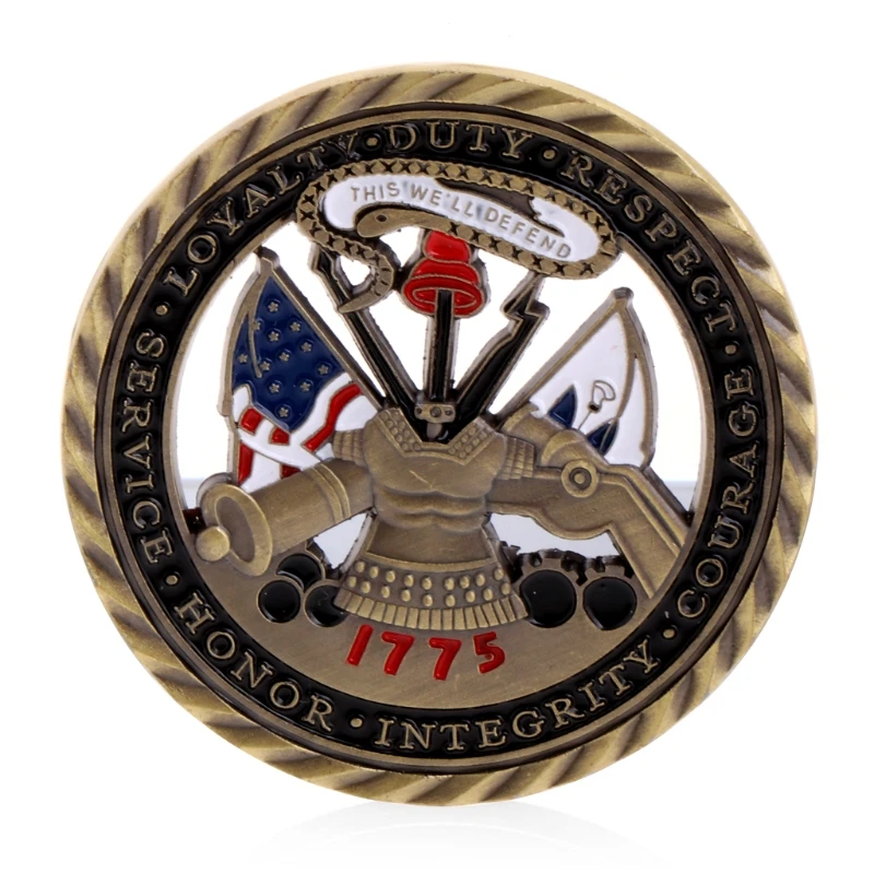 

US Army Core Values Gold Plated Commemorative Challenge Coin Collection Art Gift