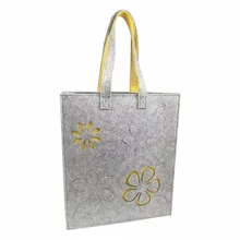 Фетровая контрастная цветная женская сумка для покупок Большая вместительная сумка для покупок