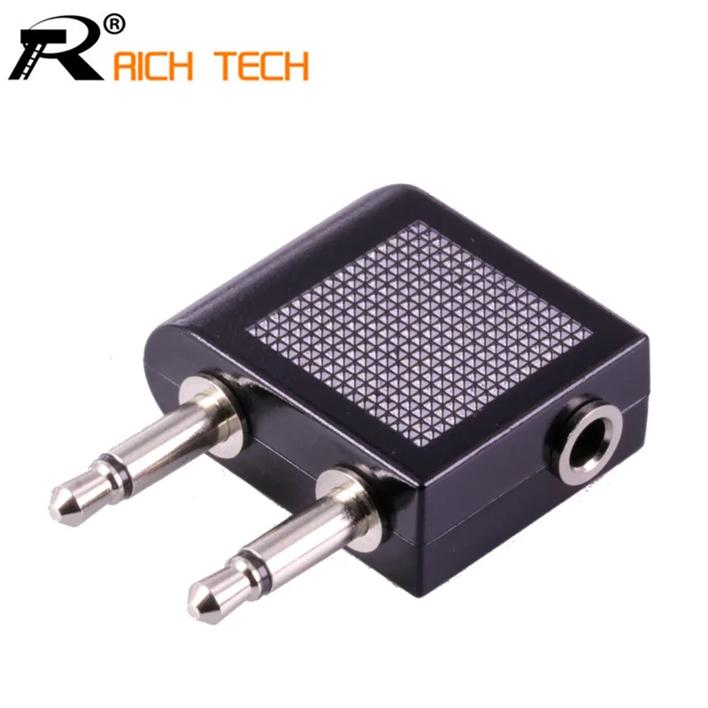 

Aircraft plugs MONO Jack 3.5mm Socket to 2xJack 3.5 MM MONO Plug Connector with Original retail packing