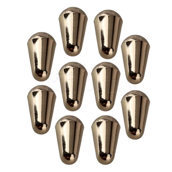 

Yibuy10 x Gold Music Part Electric Guitar Plastic 5 Way Tip Switch Knob Cap