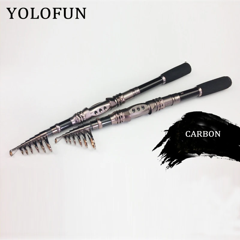

Full Carbon Portable Telescopic Fishing Rod 1.8M 2.1M 2.4M 2.7M 3.0M 3.3M Zinc Alloy Handle Ceramic Guide Spinning Fishing Rod
