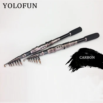 

Full Carbon Portable Telescopic Fishing Rod 1.8M 2.1M 2.4M 2.7M 3.0M 3.3M Zinc Alloy Handle Ceramic Guide Spinning Fishing Rod