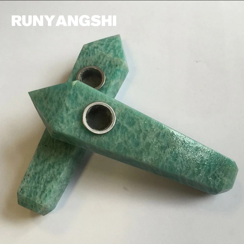 

Tianhe Stone Smoking Pipe Natural Stones and Minerals with Strainer High Quality 1 Pc Smoke Pipe Wholesale Runyangshi YT40