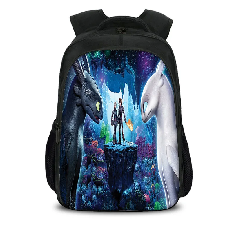 Беззубик светильник Fury 3D Печатный Рюкзак Как приручить дракона скрытый мир удивительная школьная сумка Детский подарок Mochila