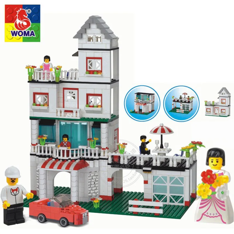 WOMA друг дома автомобиль сад Модель Building Block девушка игрушка совместим с legoe |