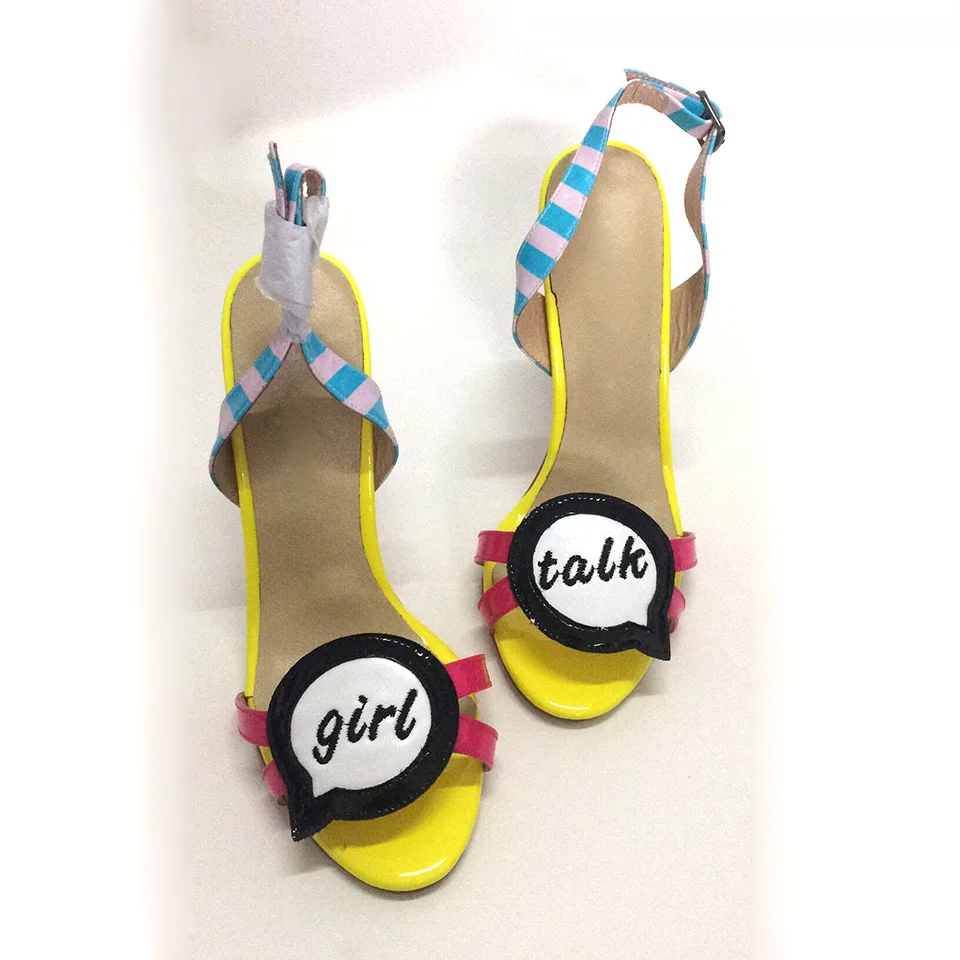 JAWAKYE/яркие милые босоножки на высоком каблуке для девочек; женские босоножки-гладиаторы с открытым носком; летние туфли на каблуке с бисером; Sandalias mujer