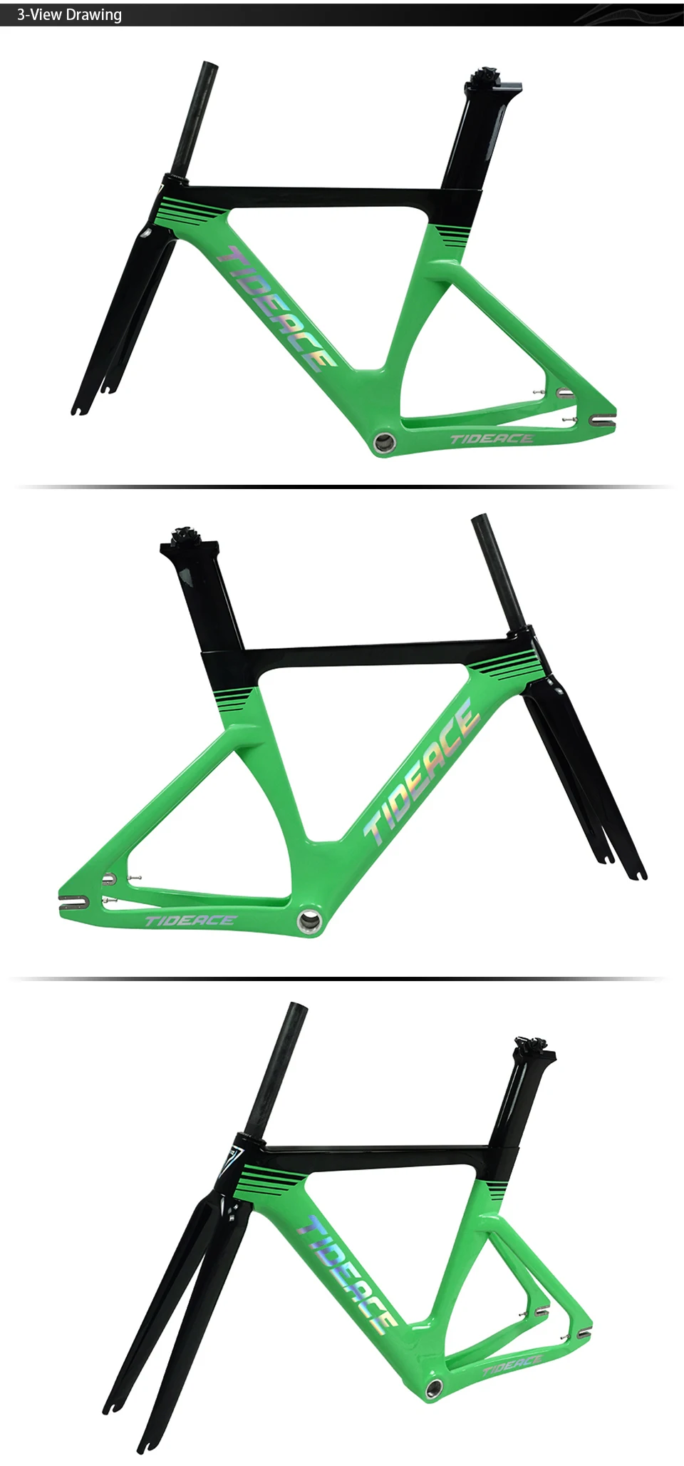 Cheap 2019 new full carbon track frame Carbon Track Bike Frameset with Fork seatpost carbon fixed gear bicycle frameset 6 Cheap 2019 new full carbon track frame Carbon Track Bike Frameset with Fork seatpost carbon fixed gear bicycle frameset 6