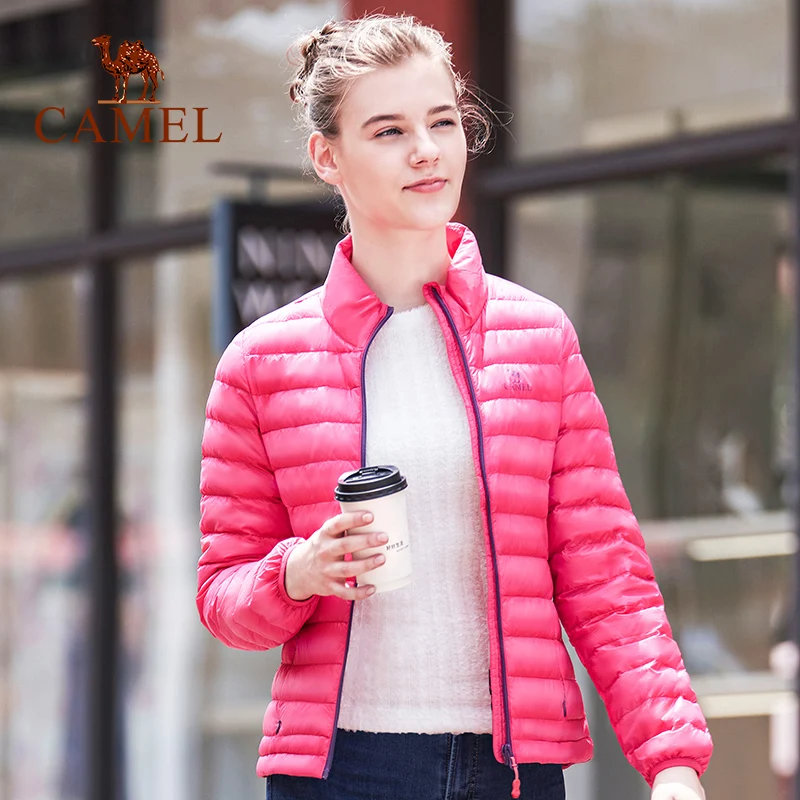 

CAMEL Fashion Women Down Jacket 2018 Ultra Light Sample Style Casual Jacket Windproof breathable Keep Warm Outwear For Ladies