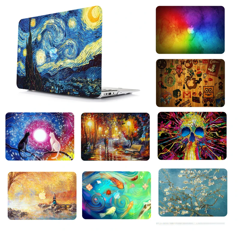 Printing Hard Case For Apple For Macbook Air 11 13 Pro 13 15 12 Retina Case Bag Matte Drawing Custom Made Cover Oil Shell