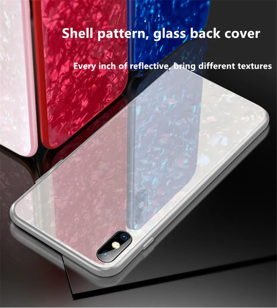 Luxury Tempered Glass Geometric Case For iPhone X 7 8 Plus Soft TPU Frame Art Print Patterned ProtectiveCover For iPhoneX 10 (3)