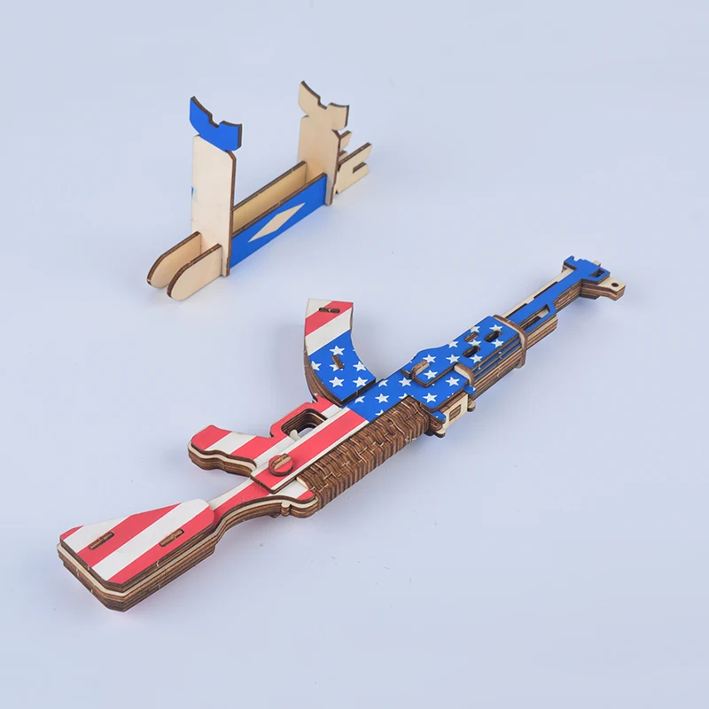 AK47 submachine gun деревянный набор моделей diy Детская игрушка n scale пистолет для взрослых