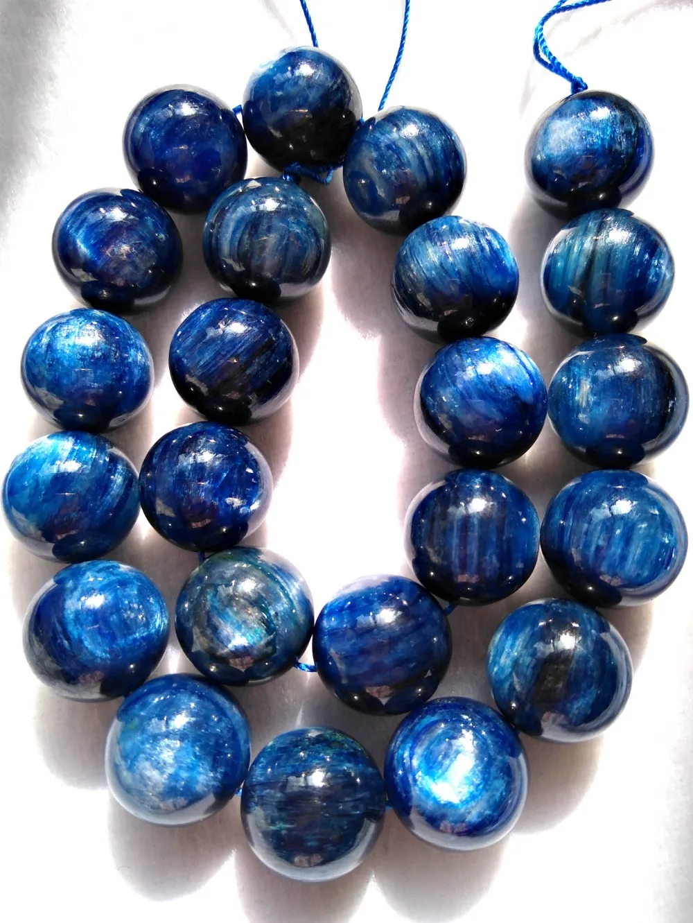 AAA класс Полный strand 1" настоящий Синий Кианит бусины, круглые бусины, 4 мм 6 мм 8 мм 10 мм 12 мм 14 мм 16 мм для ожерелья Браслет