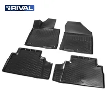 Для Hyundai Santa Fe IV(7 мест)-> Коврики в салон 4 шт/компл. полиуретан [Rival 12306005]