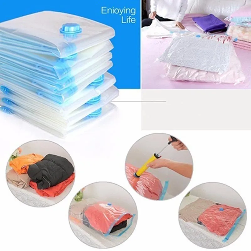 Vaccum Compressed Bag Vacuum Bags For Clothes Transparent Foldable