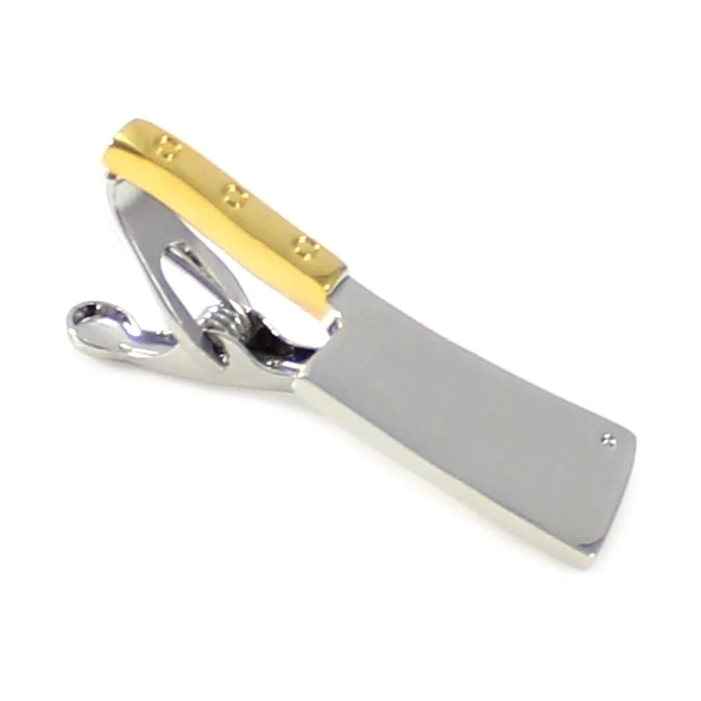 

Knife Tie Clip Novelty Bi-tone Plated Kitchen Knife Tie Clip Father's Day Gift Tie Bar Birthday Gifts Tie Clip