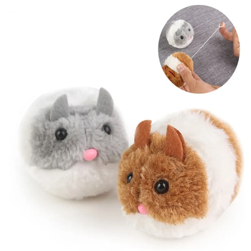 

ZHPZPET Cat toy Mouse Cute Shaking Rat Cats Plush Toys Pet Supplies Plush Pull Ring Vibration Toys Automatic Forward