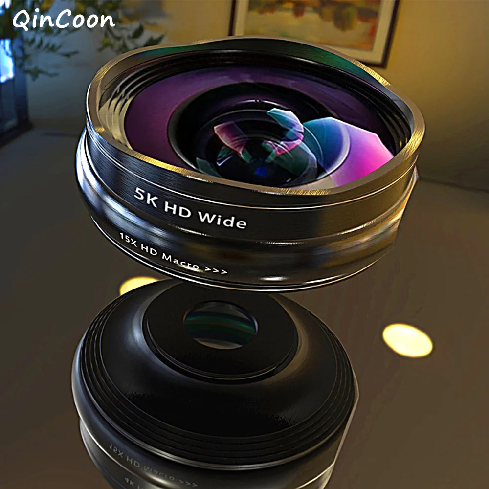 

Flower Bud 5K HD Phone Lens Wide Angle Macro Lens No Distortion 0.45X Professional 2 in 1 Camera for Smartphone iPhone Mobile