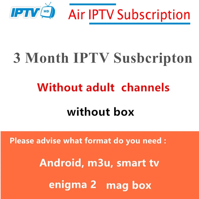 Air IPTV подписка Франция Италия Нидерланды арабский Испания Швеция Португалия северная канада США android Smart IPTV M3U - Цвет: 3 Months