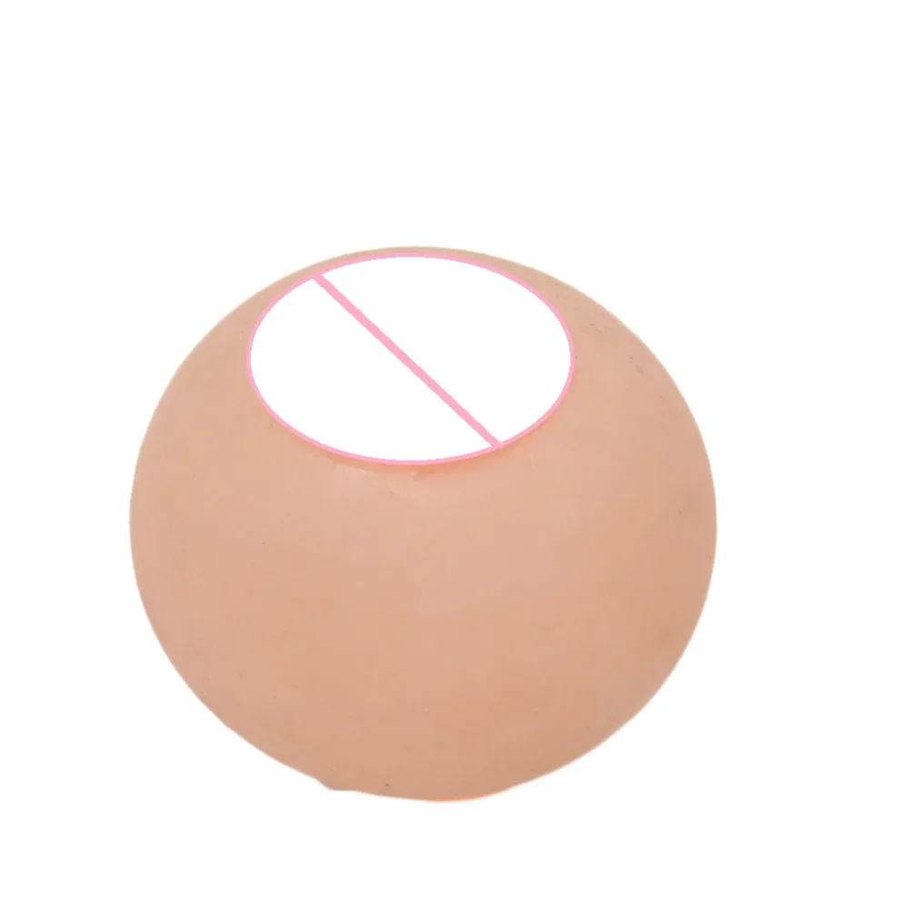 

2018 Creative Tricky Toy Big Boobs Vent Water Simulation Silicone Boob Breast Stress Reliever Ball