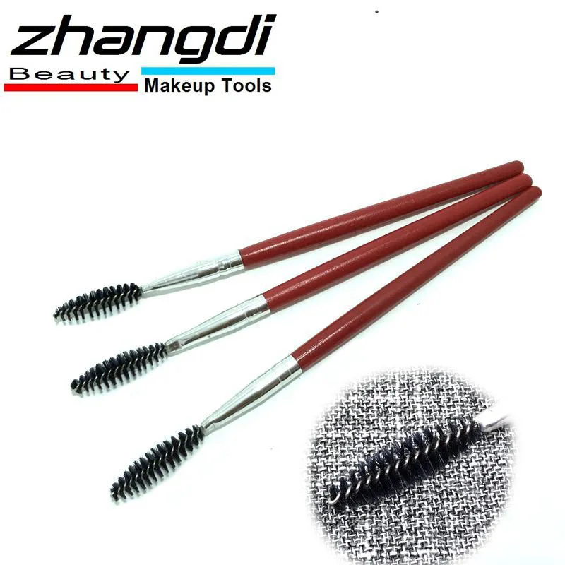 

1PCS Zhangdi Quality assurance Red wood silver tube eyelash makeup brush Small amount of stock Z647005