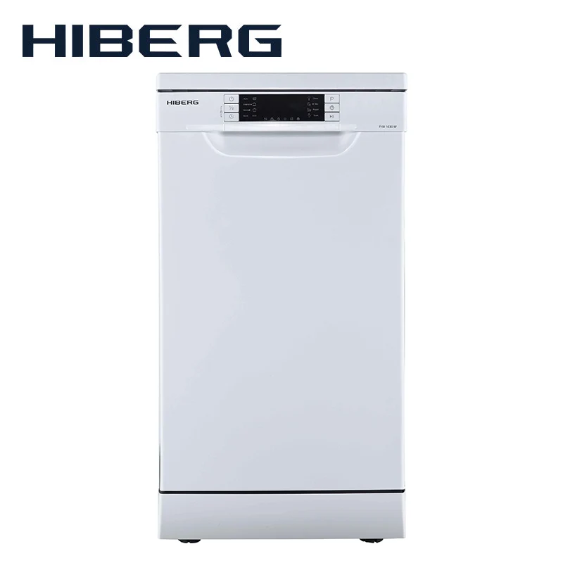 Посудомоечная машина HIBERG F 48 1030 B, 3 корзины, 10 комплектов, Класс А+, Расход воды за цикл 9 литров - Цвет: Белый