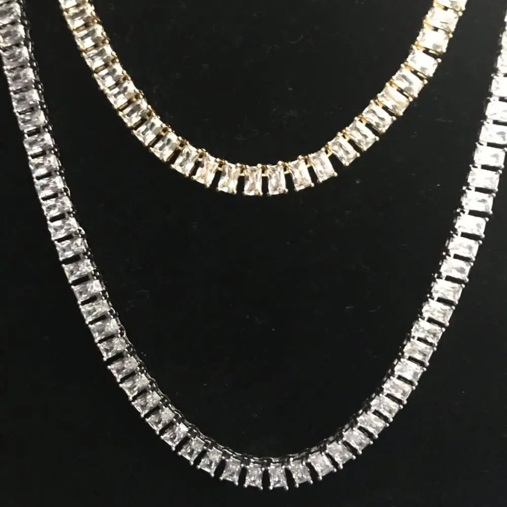 

New arrival iced out Baguette tennis chain