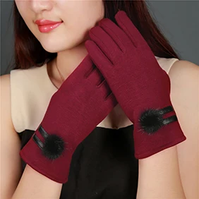 Женские теплые перчатки с сенсорным экраном, велосипедные перчатки, толстый подарок на Рождество