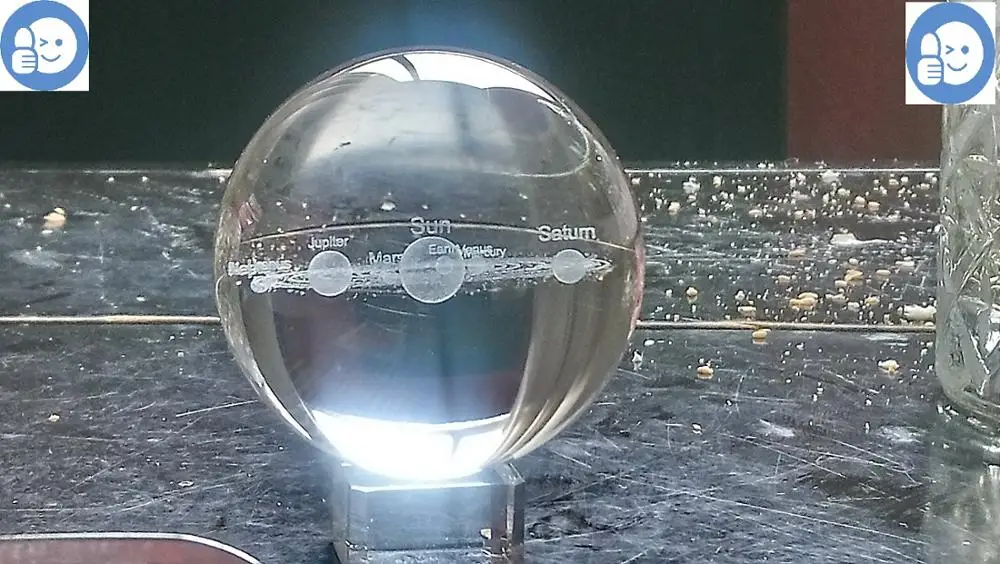3d Solar System Crystal Ball
