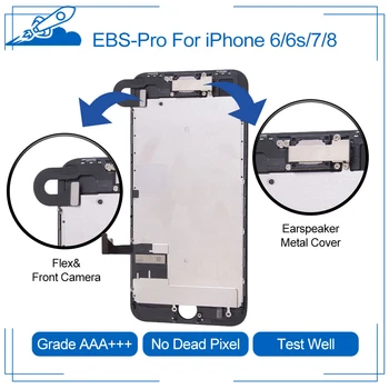 

Elekworld EBS-Pro Full Front Assembly With Small Parts for iPhone 8 7 6S 6 LCD Display Touch Screen Digitizer Frame Front Camera