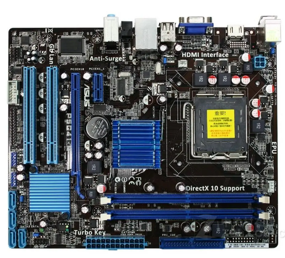 LGA775 для ASUS P5G41-M оригинальная б/у настольная G41 775 материнская плата DDR2 USB2.0 SATA2 |