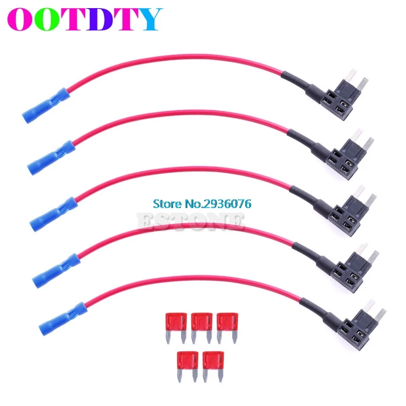 

5Pcs/lot ATM Fuse Adapter tap Dual Circuit Adapter Holder For Car Auto Truck-D2TB