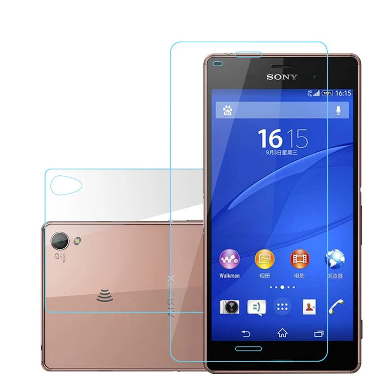 2 шт = переднее+ заднее закаленное стекло премиум класса для sony Xperia Z Z1 Z2 Z3 Z4 Z5 MINI Compact Mini M4, защитный чехол для экрана