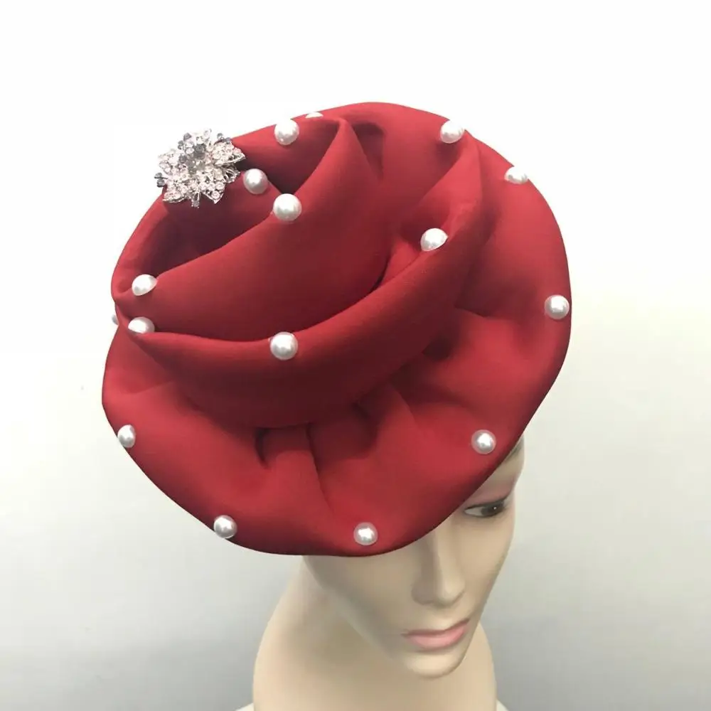 Желтый Цвет уже сделал Aso Ebi Стиль Нигерия Авто Headtie Кепки с камнями и брошь для Женское вечернее платье 30 - Цвет: 6