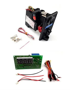 

plastic front plate KAI-738 CPU coin operated time control system coin acceptor selector with JY-15A 4digits timer board