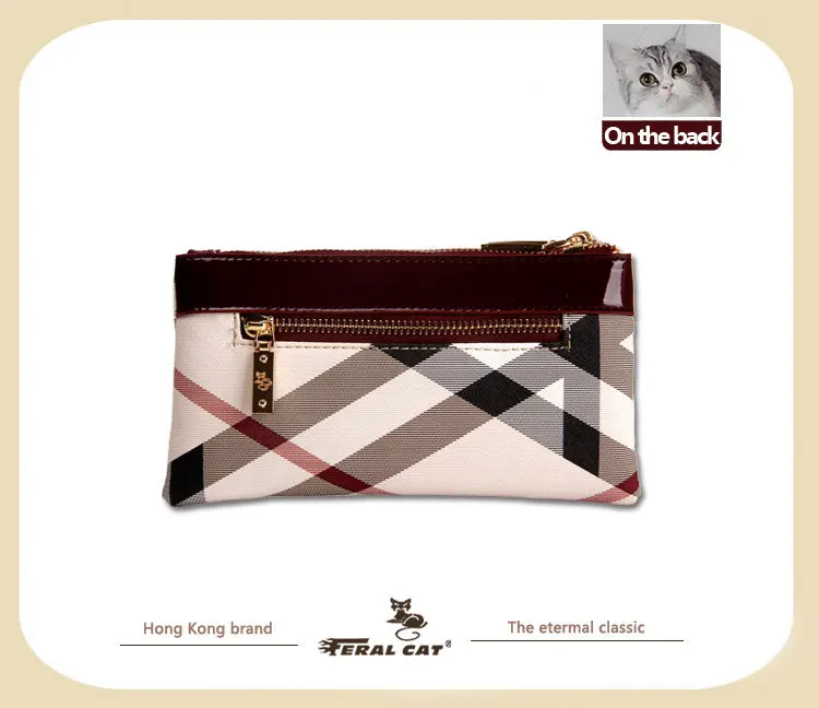 FERAL CAT Zipper Coin Purse Genuine Leather Women Wallets Long Lady Purse Wallet Female Card Holder Phone Pocket Wallet81