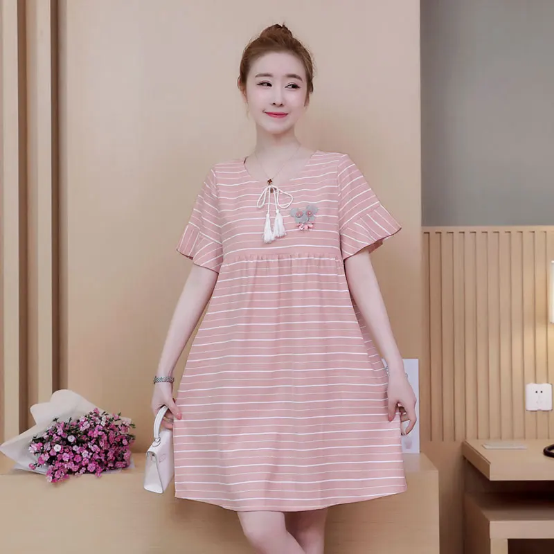 

2018 New Fashion Maternity Dresses Easy Feeding Casual Summer Dress For Pregnant Women A-Line Nursing Prenancy Clothes