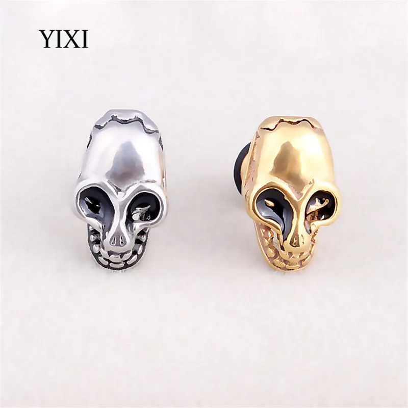 2 шт. мужские и женские серьги гвоздики из нержавеющей стали|skull earrings for men|fashion stud