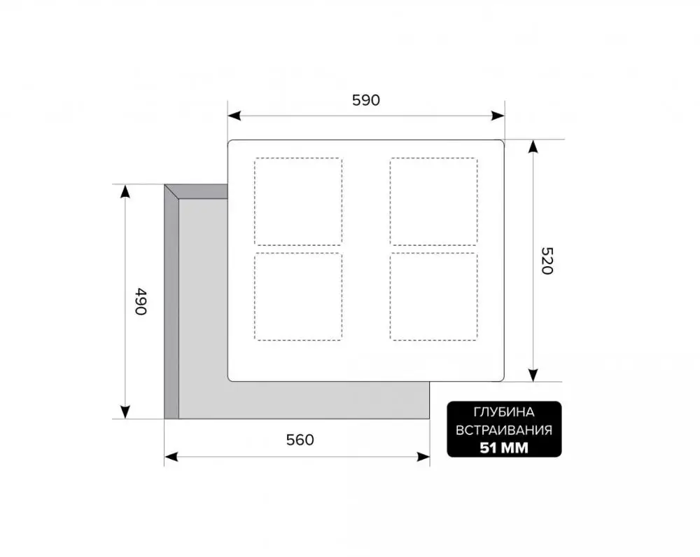 LEX EVI 640 F BL панель стеклокерамическая электрическая