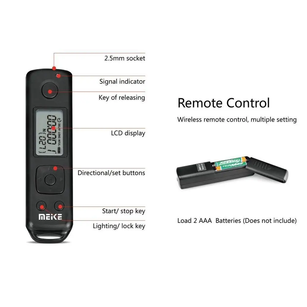 Meike MK D850 Pro батарейный блок с беспроводным пультом дистанционного управления 2 4G