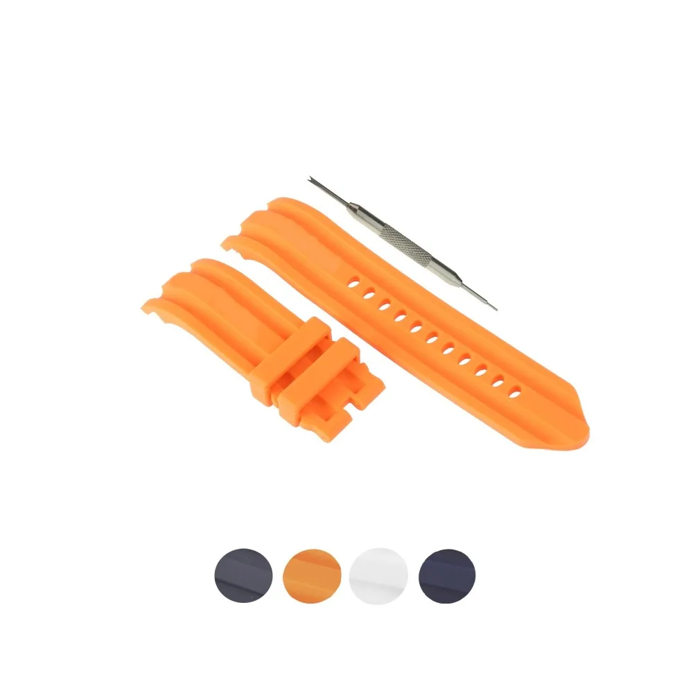 Резиновый ремешок для часов MDNEN 24 мм подходит Nautica A15574G A15565G N14601G +