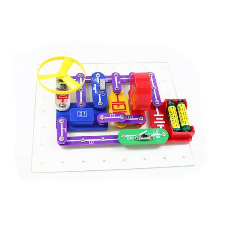 335 Electronics Blocks Kit kids Smart Snap Learning Circuit Science Educational Diy Set Building Models Physics Toys Designer (8)