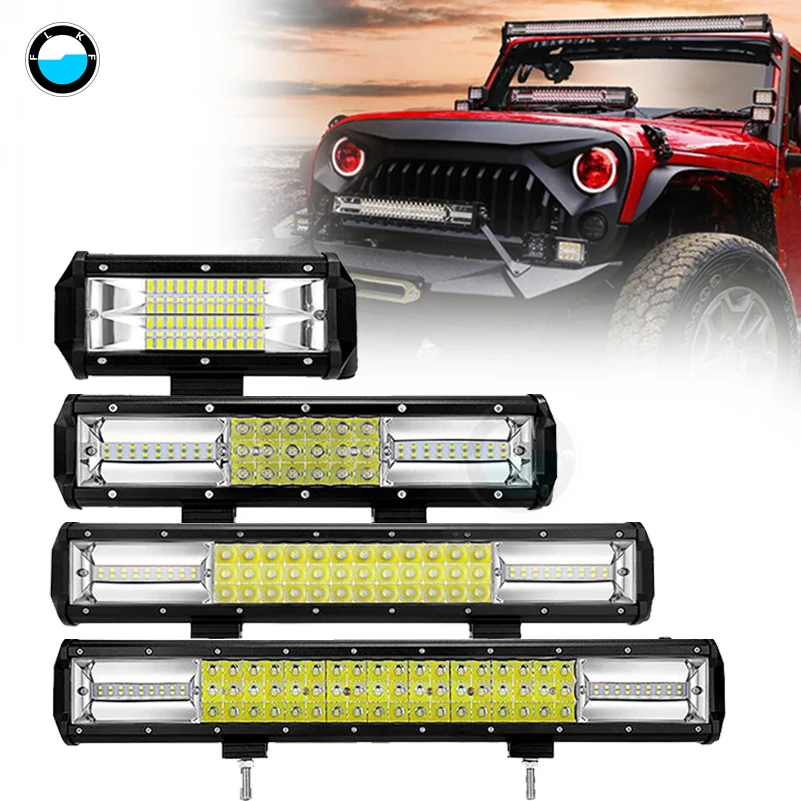 

5" 12" 16" 20"23 inch LED Work Light Bar Tri-Row LED Light Bar Combo Beam 6000K Truck SUV ATV 4x4 4WD 12v 24v.