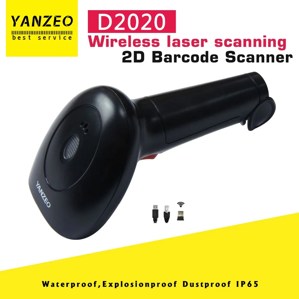 

Yanzeo D2020 Wireless 2.4G Handheld 2D USB Laser Barcode Scanners Film Portable Laser High Speed Warrantly 12 Months