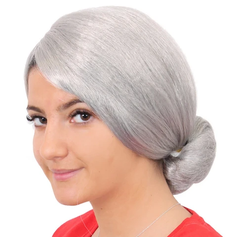 Women Old Lady Wig Curly Short Gray Hair Grandma Granny Cosplay Fancy Dress Women Old Lady Wig Curly Short Gray Hair Grandma Granny Cosplay Fancy Dress