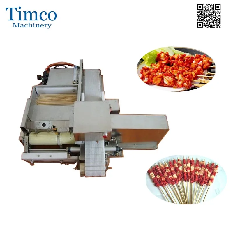 

Automatic Kebab Skewer Barbecue String Making Machine Meat Vegetable Puncture