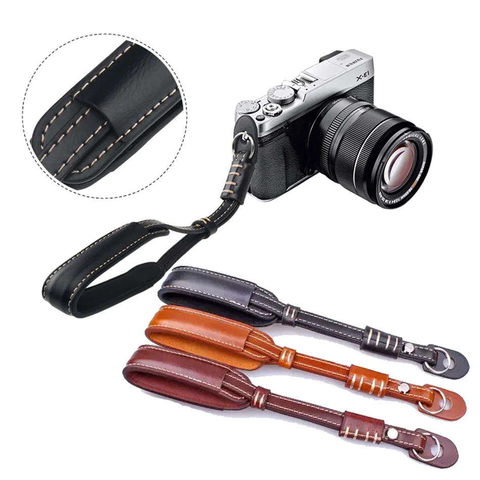 

PU Leather Camera Wrist Hand Strap Grip For Finepix Fujifilm Fuji XT10 X100F X100T X-E1 X-E2 XM1 X-A3 XA2 X100S X10 X20 X30 XT1