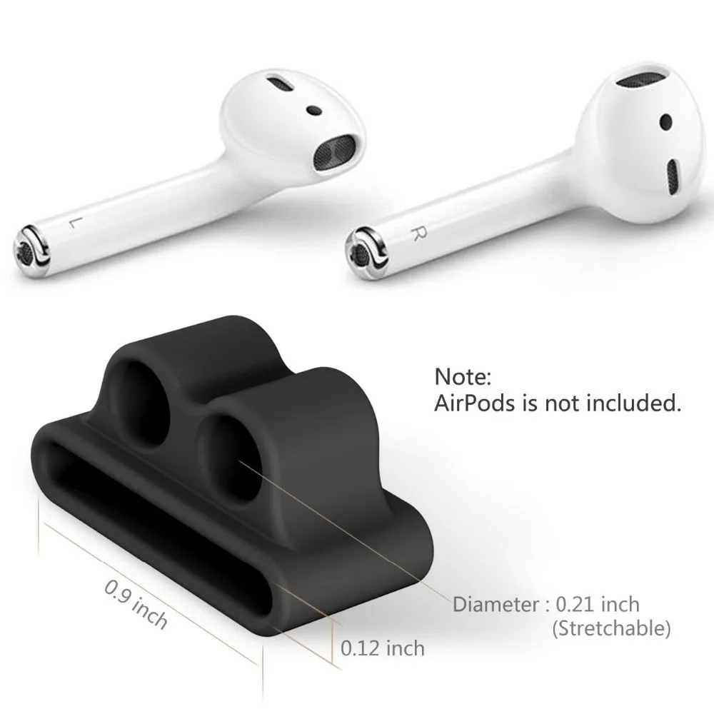 Силиконовый держатель Unigogo для AirPods, спортивный портативный ремешок, силиконовый чехол для Apple AirPod, аксессуары