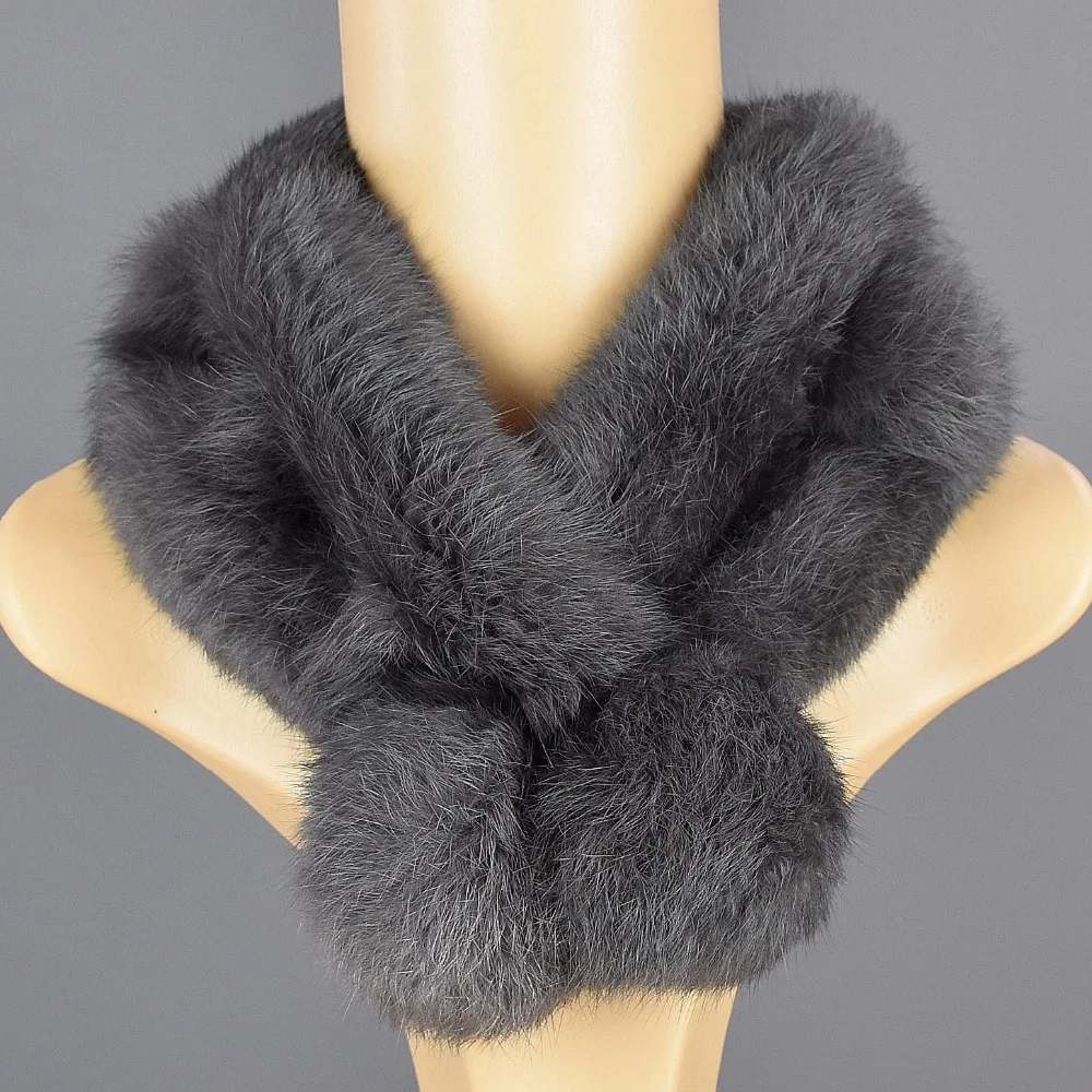 Rabbit hair scarf tube female scarves Rex rabbit fur genuine fur collar
